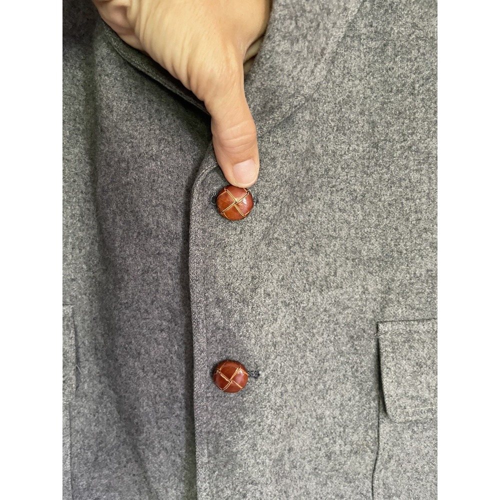 Vintage Liefs Gray Camel Hair Blazer Mens 36 S Womens M L Dark Academia 70s - Picture 4 of 16